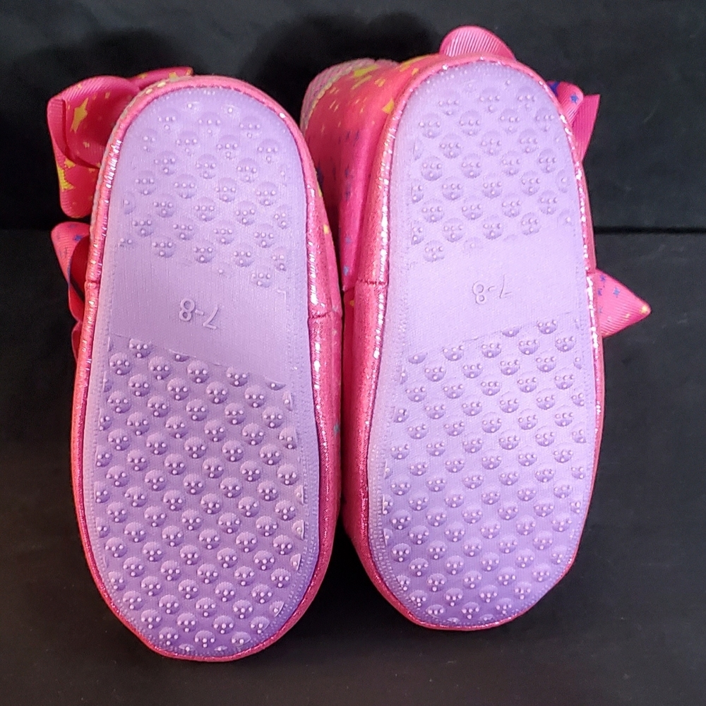 NWT! Jojo Siwa Baby/Toddler Girl's RAINBOW Bootie Slippers - Picture 5 of 5